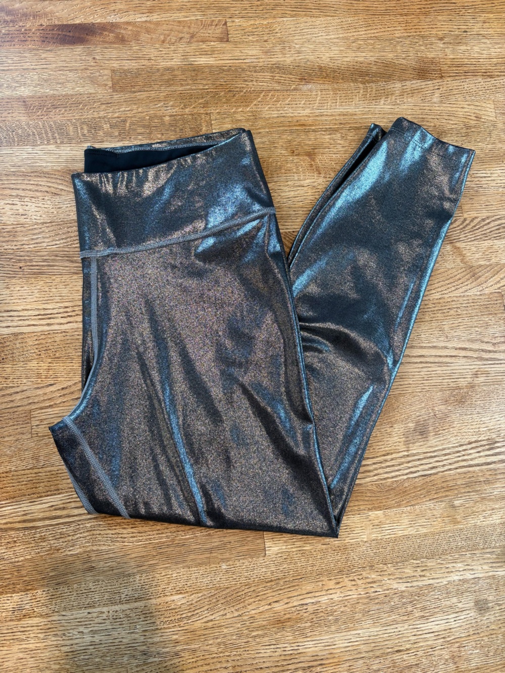 NIKE DRI-FIT Women’s Metallic Shimmery Silver Leggings